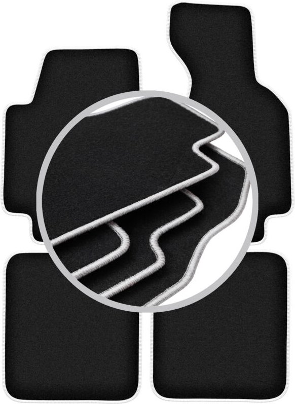 CARLUX-SILVER Autofußmatten für: Audi 80 B5 Cabrio (1994-2000)