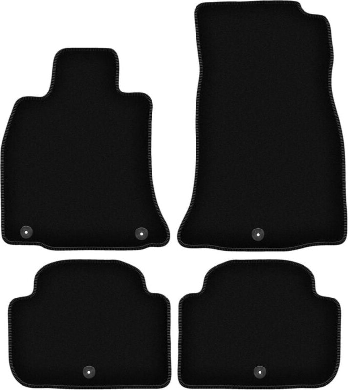 BASIC schwarze Veloursmatten für: Kia Stinger 2WD Liftback (2017-)