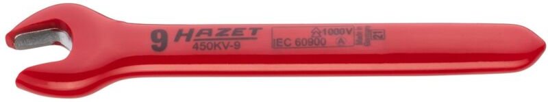 Einmaulschlüssel, schutzisoliert, Außen-Sechskant Profil, 9 mm - Hazet