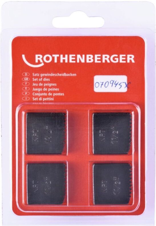Rothenberger - sc Schneidbacken, npt, 1.1/2", 4 Stück - 070945X