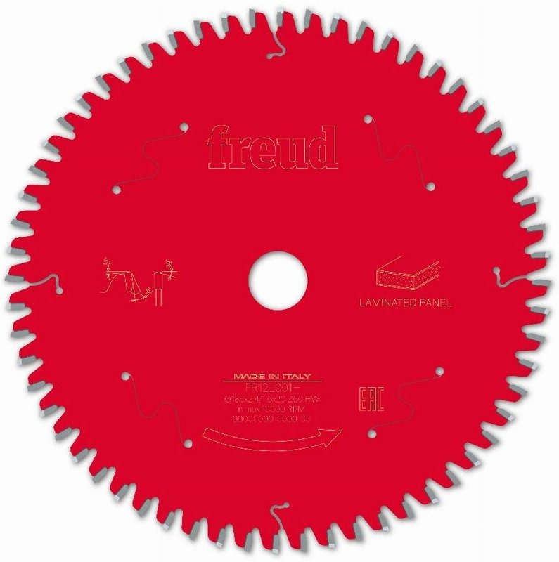 Freud - Sägeblatt für Handkreissäge Ø185 2,4/1,6 AL20 Z60 ba -5° - F03FS09801 -FR12L001H