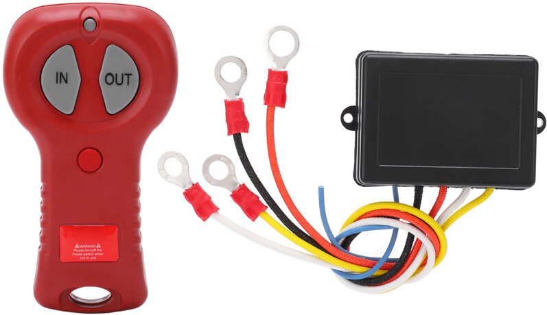 Kabelloses Fernbedienungsset für Seilwinden, elektrische Seilwindensteuerung mit Kontrollleuchte 9-30 v 434 MHz, wasserd...