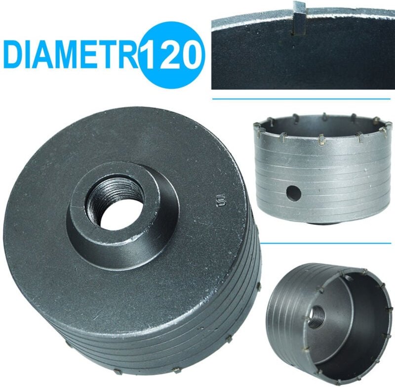 Trade Shop Traesio - Trade Shop - 120 mm tassenkernbohrer für wand stein beton zement bohrer -