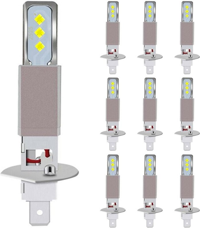 10 Stück Led Csp Mini H1 20000lm Glühbirnen Cunbus Autoscheinwerfer Nebelscheinwerfer Gelb 3000k 6smd Glühbirnen Nebelsc...