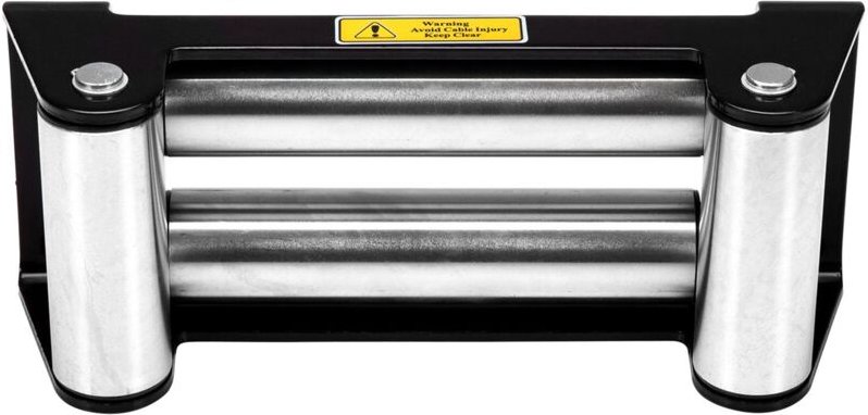 Große Rollenführung, schwarz. Robuste, verzinkte Rollen.