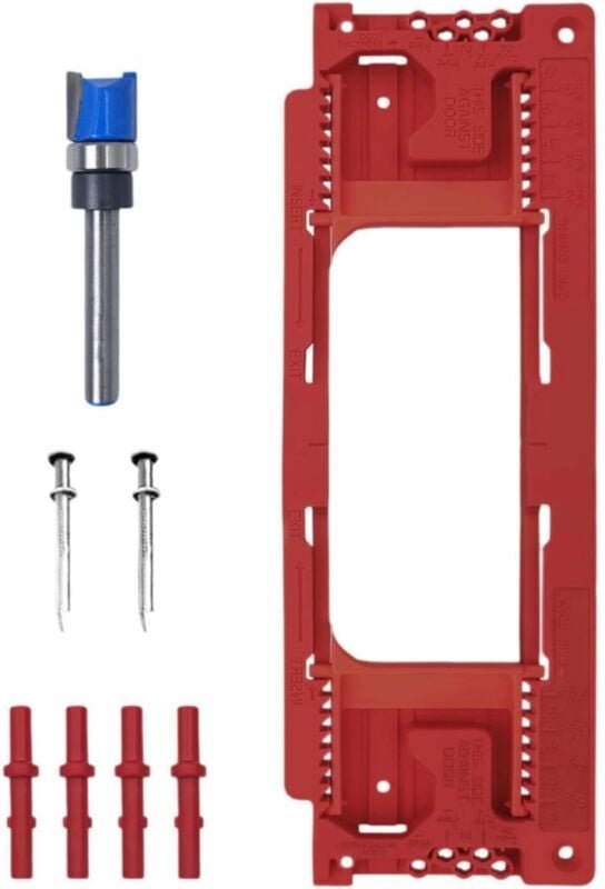 Tigrezy - Türpfosten-Scharnierlehre, kompatibel mit 8 Größen von 2-1/2' bis 6' und 5 Türstärken von 1-3/8' bis 2-1/2', p...