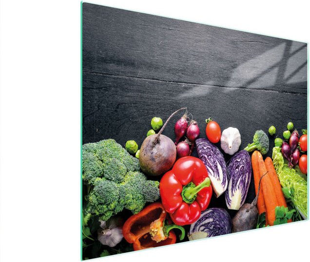 Glasschneidebrett 52x40 Gemüse