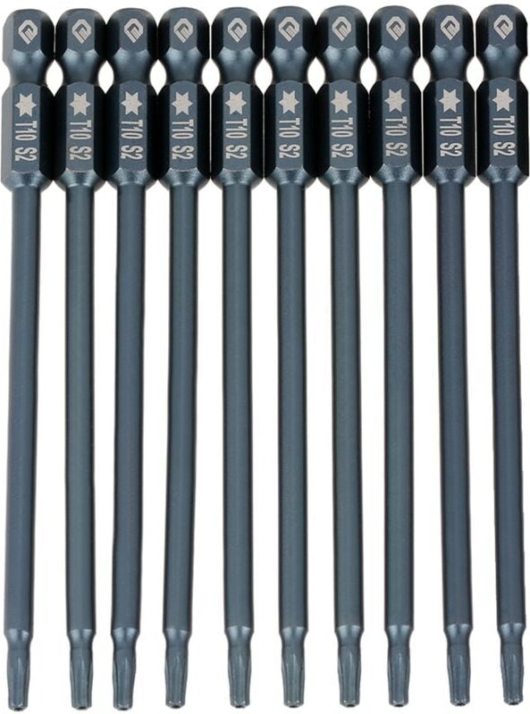 Zoternen - 10-teiliges T10-Schraubendreher-Bit-Set mit magnetischem Sicherheitssternkopf und 100 mm 1/4-Zoll-Sechskantsc...