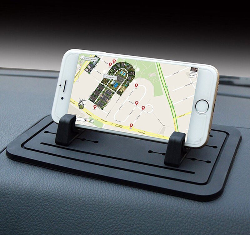 Thumbnail - Silikon-Autotelefonhalterung mit Anti-Rutsch-Matte, Armaturenbretthalterung, GPS/GSM-kompatibel, Universal: iPhone 14/13...