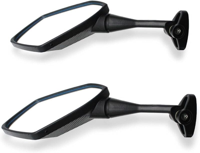 Ersandy - Motorrad-Rückspiegel, Retro-Motorrad, 2 ABS-Motorrad-Rückspiegel, 360 Grad drehbarer fünfeckiger Diamant-Rücks...