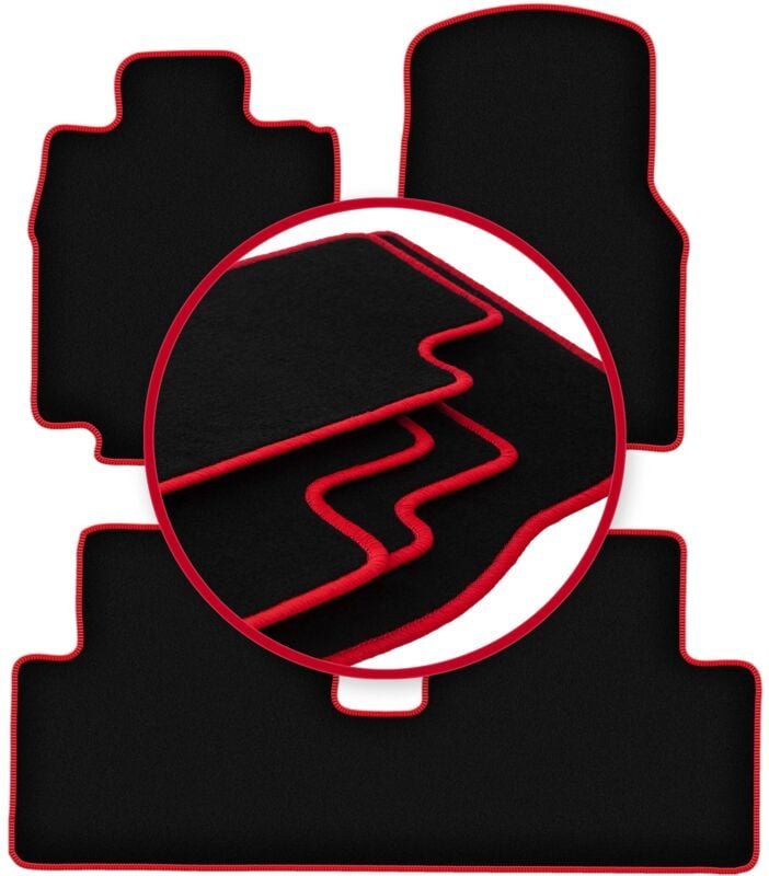 CARLUX-RED Autofußmatten für: Mercedes A W168 Fließheck (1997-2005)