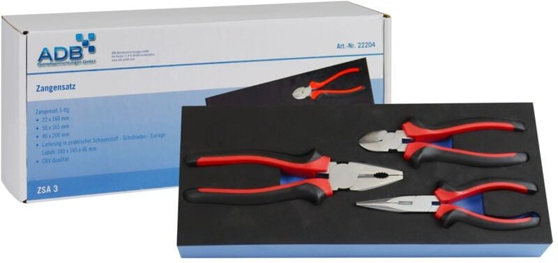 Werkzeugeinlage Werkstattwagen Kombizange Spitzzange Seitenschneider - ADB