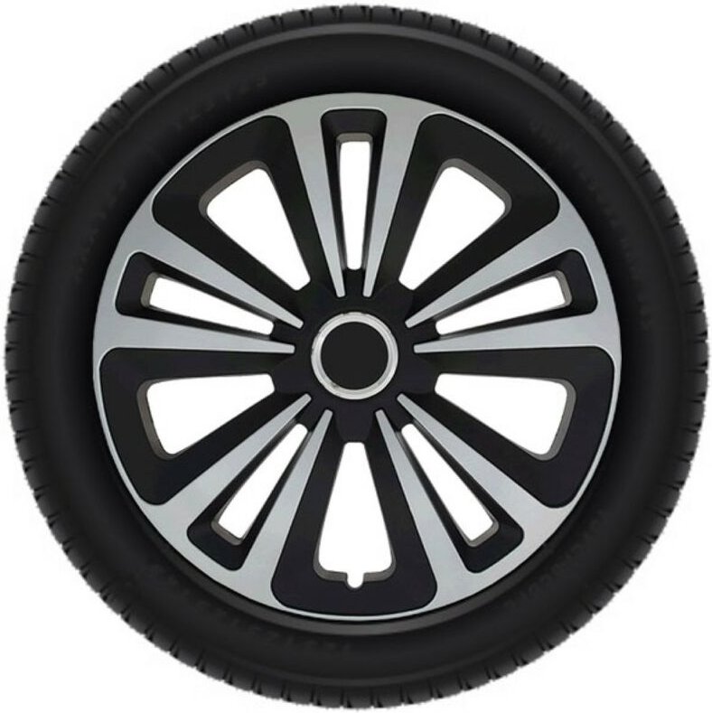 Radkappen-Satz - 14 Zoll - Terra Mix - Silber-Schwarz