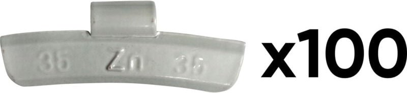 JBM54673 Schachtel mit 100 Gegengewichten aus Zink mit 35 g Clip, speziell für Leichtmetallfelgen