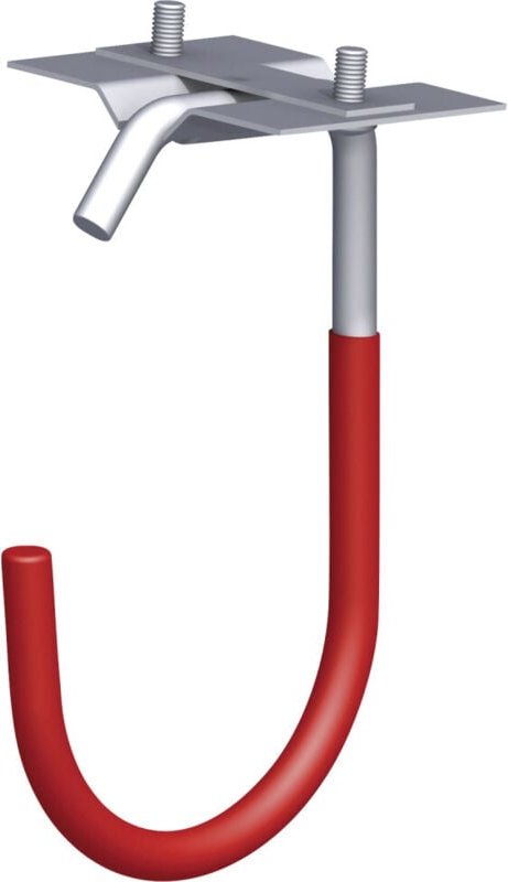 Alfer - Fahrradhaken gummiert t 9 x h 12,5 cm, verzinkt-rot Haken Fahrradhalter