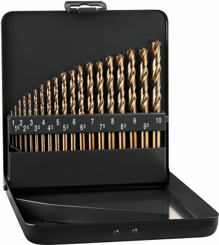 Alpen - Bohrer-Kassetten Set hss cobalt grip km 19, 19-tlg., ø 1,00-10,00 mm