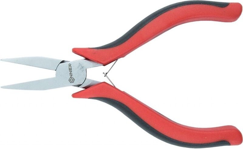 Thumbnail - Elektronik-Flachzange 120 mm mit Doppelfeder Zwei-Komponentengriffen Elektrikerzangen