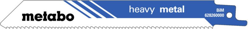 Metabo - 5 Säbelsägeblätter 'heavy metal' 150 x 1,25 mm, BiM, 1,8-2,6 mm/ 10-14 tpi