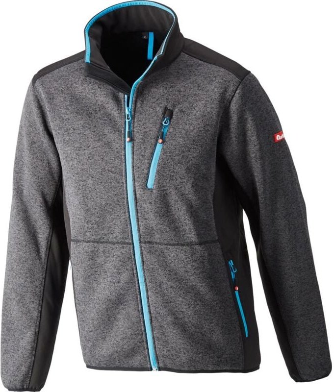 Thumbnail - Strickjacke,Softshell,Gr. M,d-grau-türkis,FORTIS