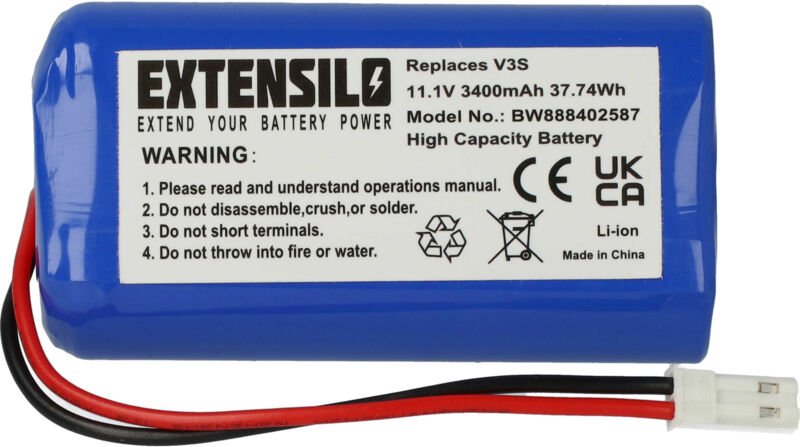 Akku kompatibel mit iLife V3s, V5, V5s, V3 Staubsauger (3400mAh, 11,1V, Li-Ion) - Extensilo