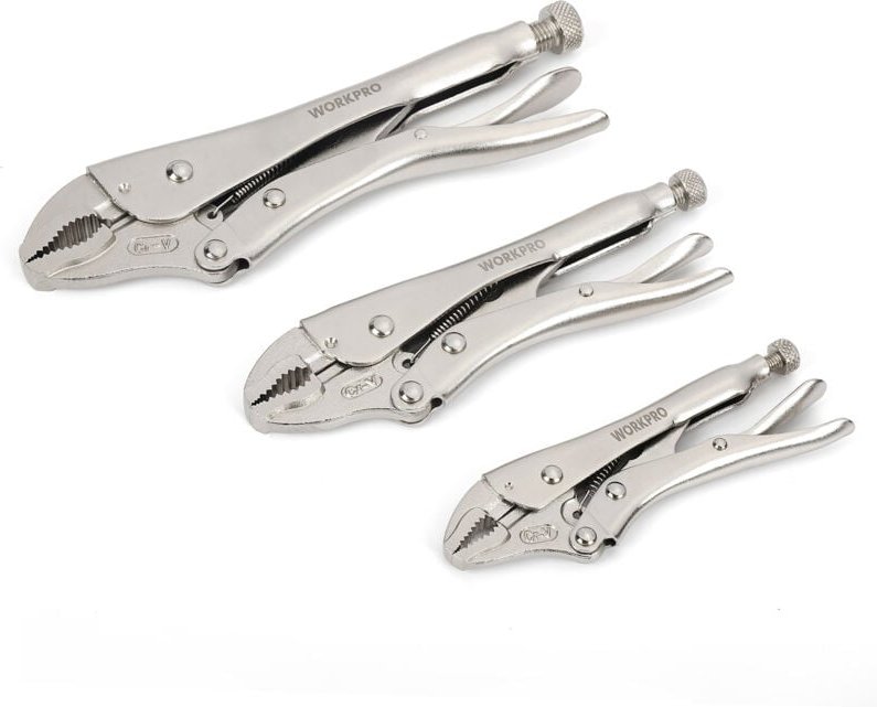 Workpro - 3-teiliges CR-V-Kombinationszangen-Set mit ergonomischem Griff, 5', 7' und 10' Zangen für präzise Handhabung u...