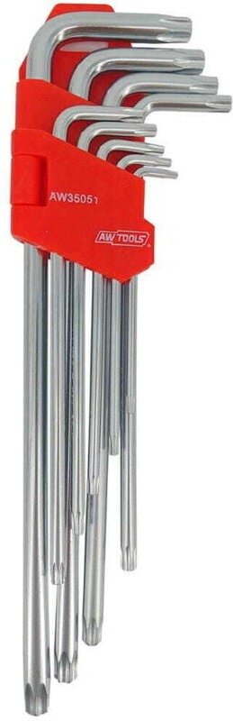 Thumbnail - AWTOOLS TORX-SCHLÜSSEL BLACK LINE SEHR LANG 9 Stk