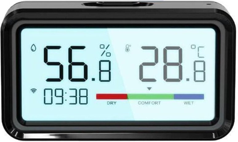 Intelligenter Temperatur- und Feuchtigkeitssensor mit hintergrundbeleuchtetem Display, kompatibel mit Tuya-Geräten für Z...