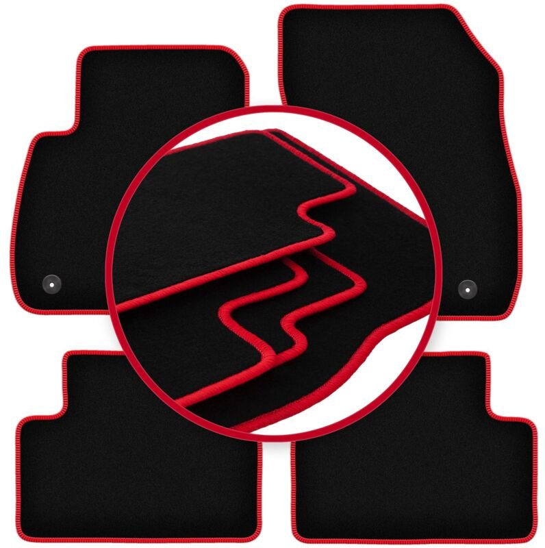 CARLUX-RED Autofußmatten für: Opel Zafira C Minivan (2012-2018)