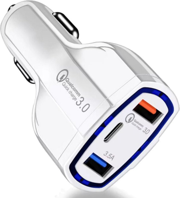 KFZ-Ladegerät Netzteil Ladekabel Adapter 7A mit Quick Charge 3.0 Schnellladefunktion, usb Typ c für Laptops Handys Table...