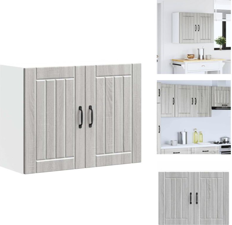 Küchen-Hängeschrank Lucca Grau Sonoma Holzwerkstoff - Küchen-Wandschrank - Küchen-Wandschränke - Wandschrank Küche - Küc...