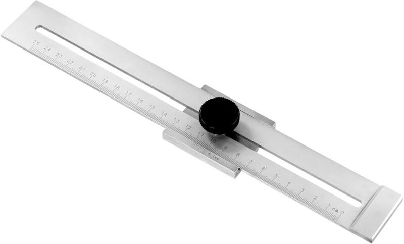 Präzisions-Anreißlehre, Parallel-Anreißer aus Edelstahl, lasergravierte Skala, Messbereich 250 mm