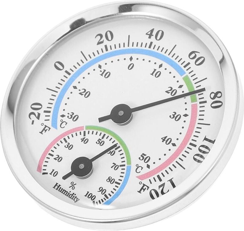 Mini-Thermometer und Hygrometer für Zuhause, Feuchtigkeitsmesser, analoges Hygrometer, Innenhygrometer, Dichtemesser, Fe...