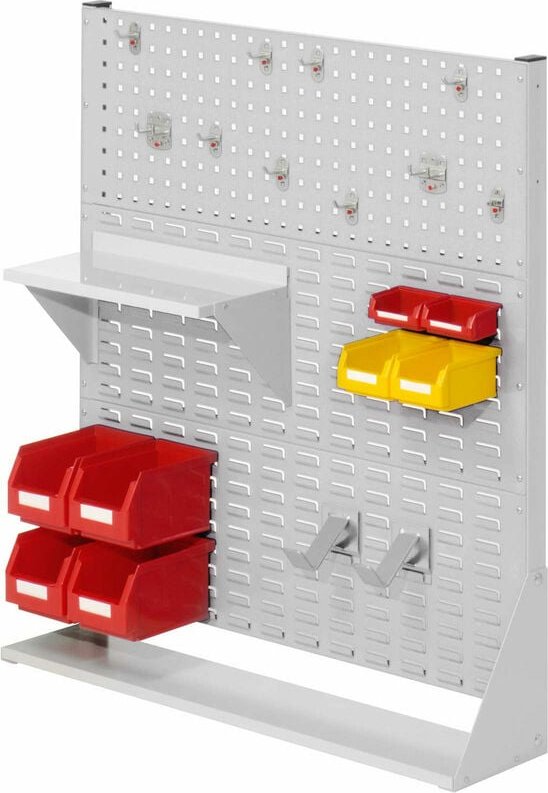 Kappes ®RasterPlan Stellwände einseitig Größe 3 - 2x Lochplatten 1x Schlitzplatte 1x Zubehörsortiment 20-teilig Lichtgra...