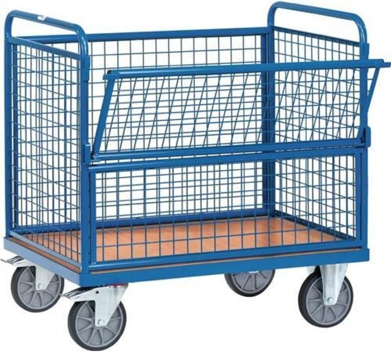 Fetra Drahtkastenwagen mit Wänden aus Drahtgitter 1000x700mm