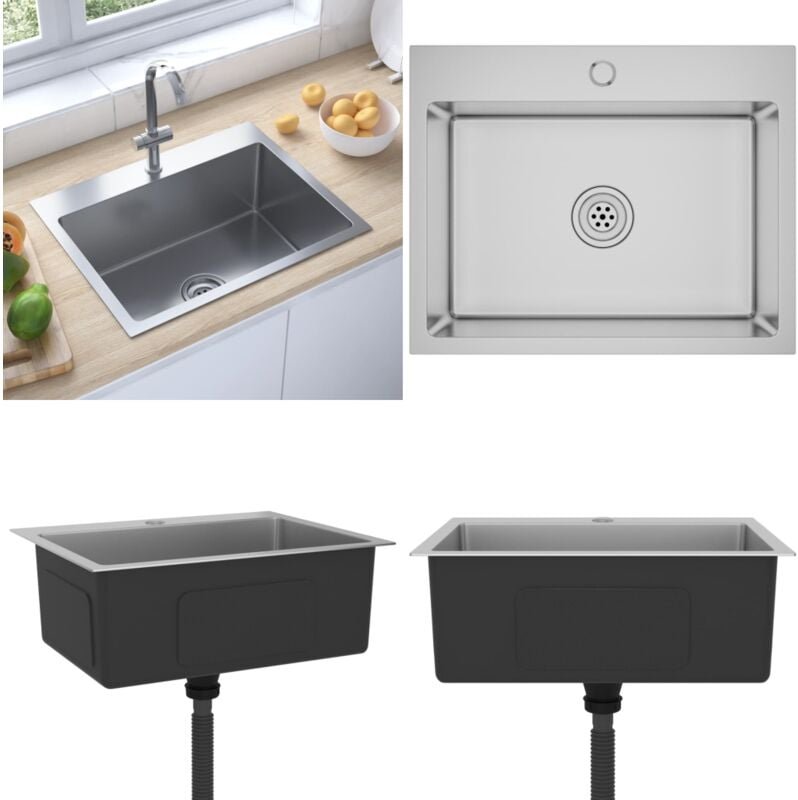 Handgemachte Einbauspüle Edelstahl - Küchenspüle - Küchenspülen - Home & Living - Silber