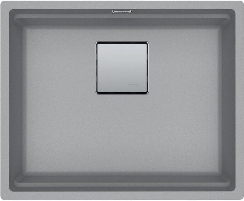 Franke - Kubus 2 kng 110-52 Fragranit + Unterbauspüle aus Stein in Grau