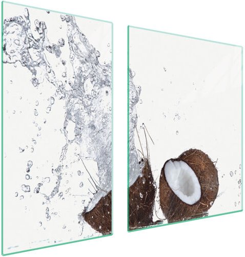 GLASSCHUTZPLATTE FÜR HERD 90x52 KOKOSNUSS