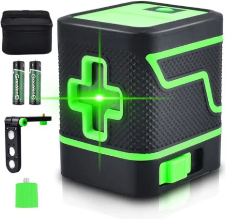 Ugreat - Laser-Niveau, starkes Licht, dünne Linie, automatische Strichzeichnung, Mini, klein, tragbar, 2 Linien, grünes ...