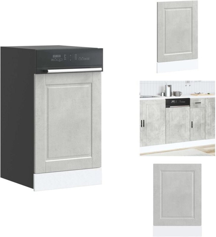 Geschirrspülerblende Porto Betongrau 45x1,5x67 cm Holzwerkstoff - Geschirrspülerblende - Geschirrspülerblenden - Geschir...