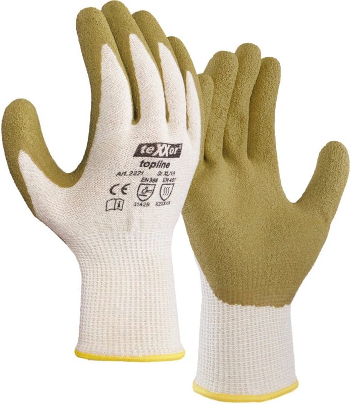 2221 ® topline Grobstrick-Handschuhe green protect Gr. 10 natur/gr - Texxor