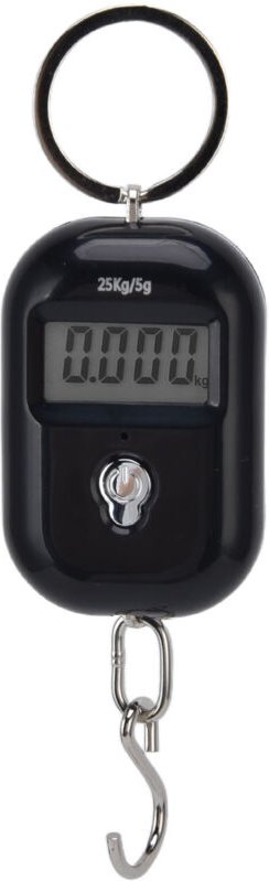 Eosnow - Gepäckskala tragbarer Schlüsselbund -Griff 25 kg mit schwarzer Hangdigital für Express -Lieferindustrie