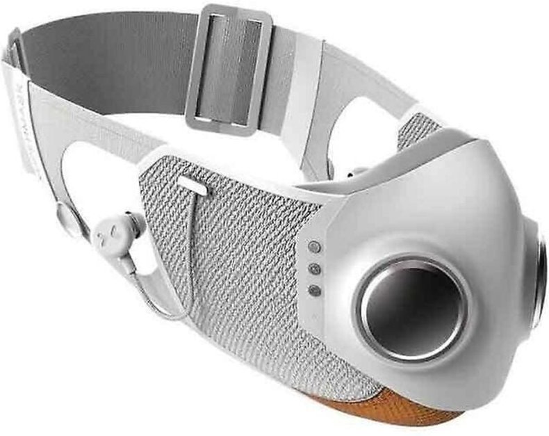 Hightech Maske Doppelventil Schutzmaske weiß Staubmaske 1 mit Licht FLITI