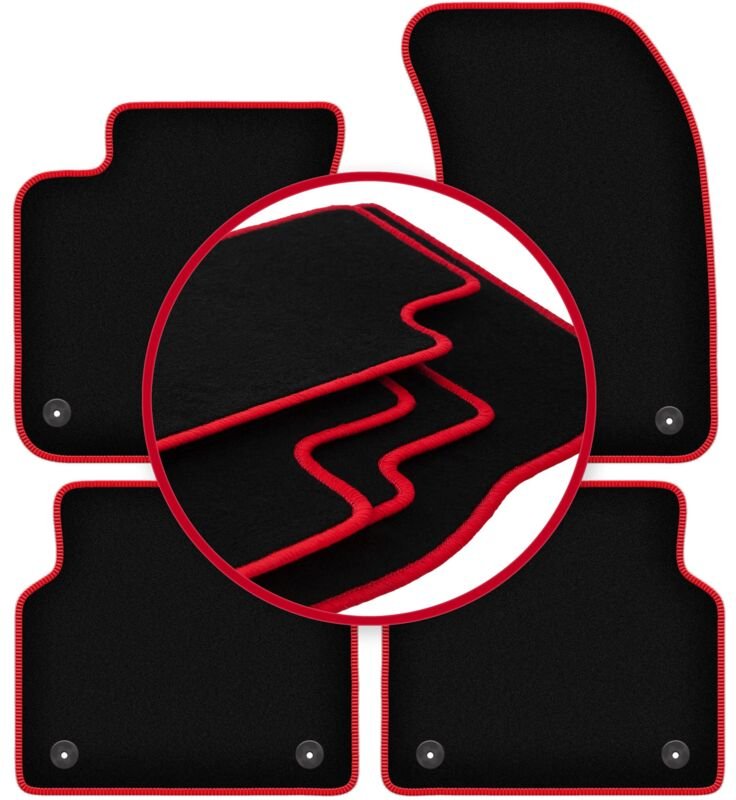 CARLUX-RED Autofußmatten für: Audi A8 D4 Limousine (2009-2017)