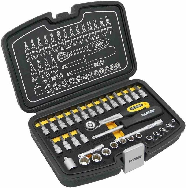 Ironside - Profi Steckschlüssel-Set 35-teilig 6,35 mm (1/4') Flank Drive