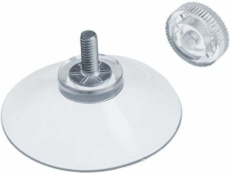 10 x Saugnäpfe Ø 40 mm mit M4x10mm Gewinde mit transparenten Rändelmuttern