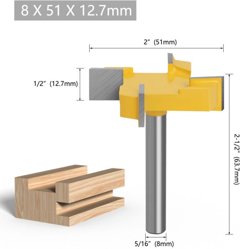 8-mm-Schaft-Fräser, CNC-Fräser, Holzfräser, Hobel, Holzbearbeitungswerkzeug, CNC-Fräser für Holzbretter - Lntyq