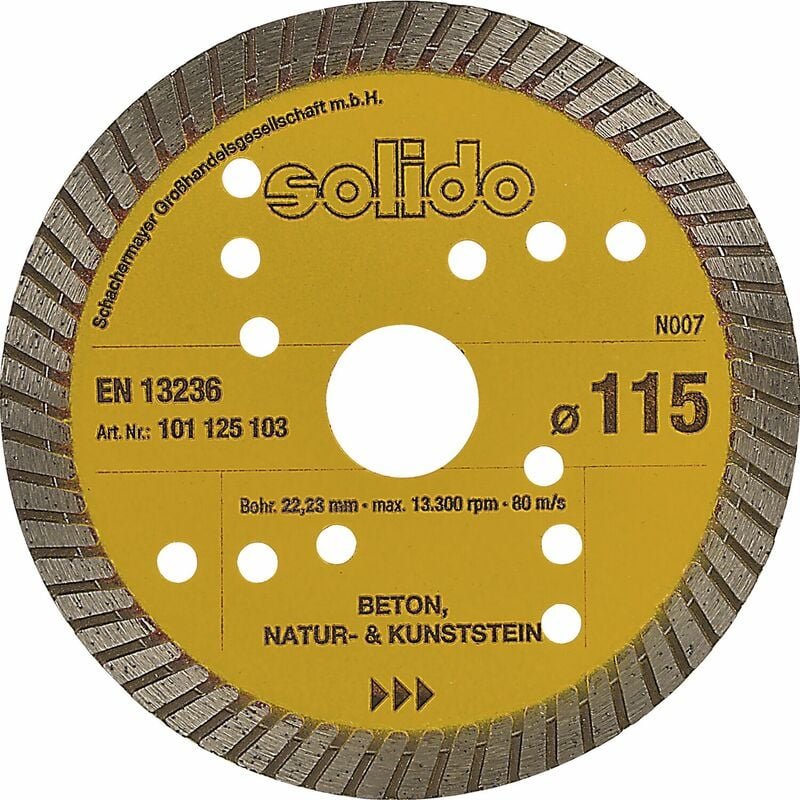 Solido - Diamant Trennscheibe 115 x 2.0 mm Beton Stein Baustellenmaterial