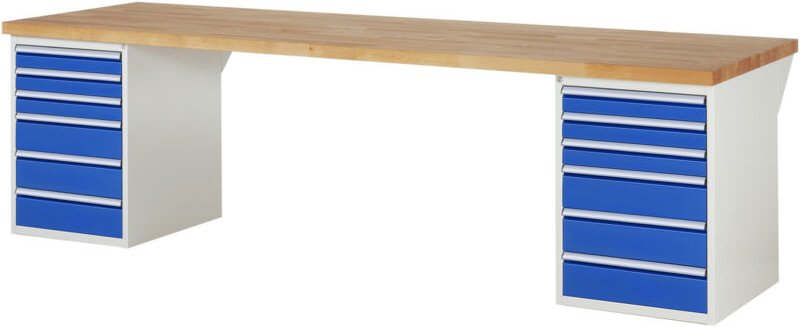Werkbank 7515A3, B3000xT900xH890mm, 12x Schublade-TA - RAU