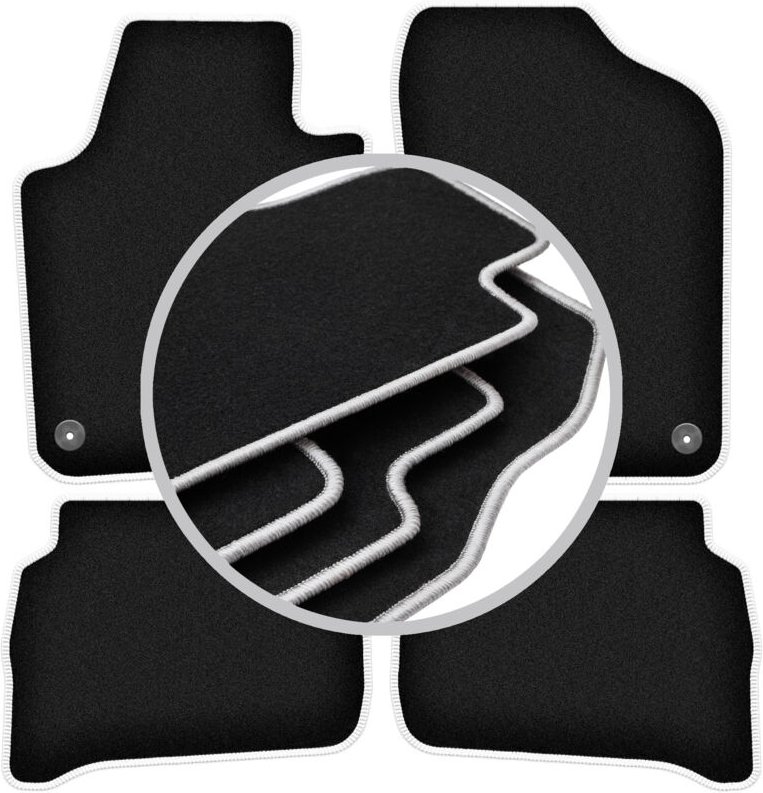 CARLUX-SILVER Autofußmatten für: Seat Ibiza IV 6J Fließheck, ST, Kombi (2008-2017)