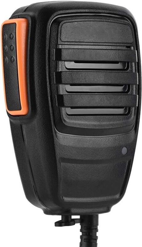 Aougo - Generisches Walkie-Talkie-Mikrofon, 2-poliges Schulterlautsprecher-Mikrofon, 2-poliges tragbares Walkie-Talkie-L...